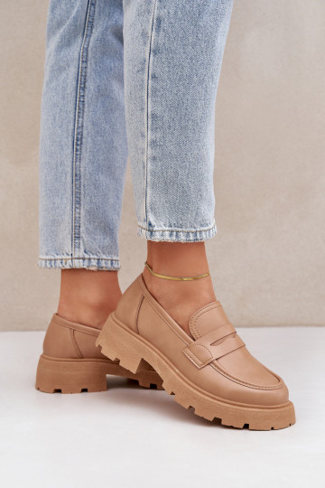 dames mocassins van ecoleer beige Sendall 2