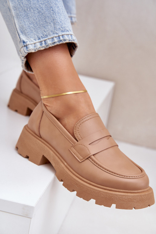 dames mocassins van ecoleer beige Sendall