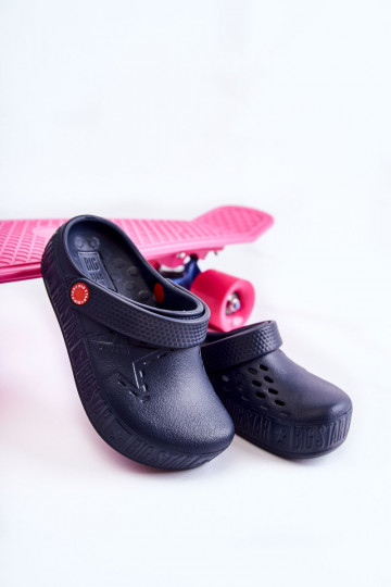 Kinderen LichtgeInicht pantoffels Crocs Big Star II375002 donkerblauIn