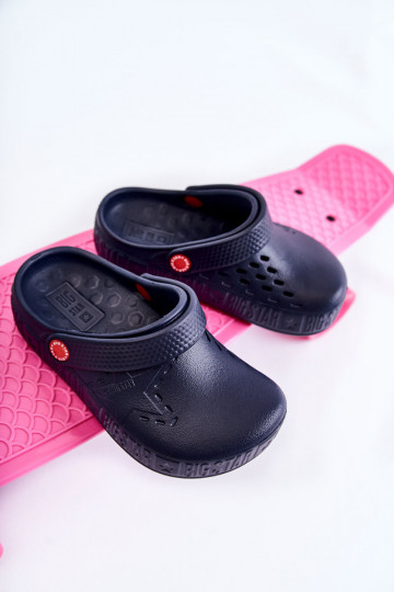 Kinderen LichtgeInicht pantoffels Crocs Big Star II375002 donkerblauIn 2
