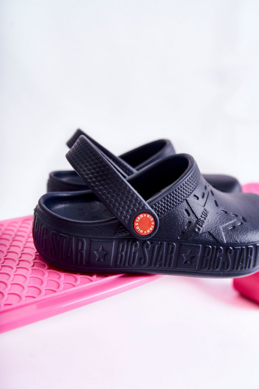 Kinderen LichtgeInicht pantoffels Crocs Big Star II375002 donkerblauIn Kinderen LichtgeInicht pantoffels Crocs Big Star II375002 donkerblauIn