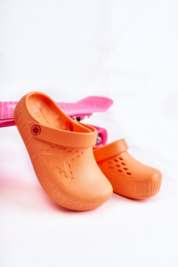 Kinderen LichtgeInicht pantoffels Crocs Big Star II375008 oranje