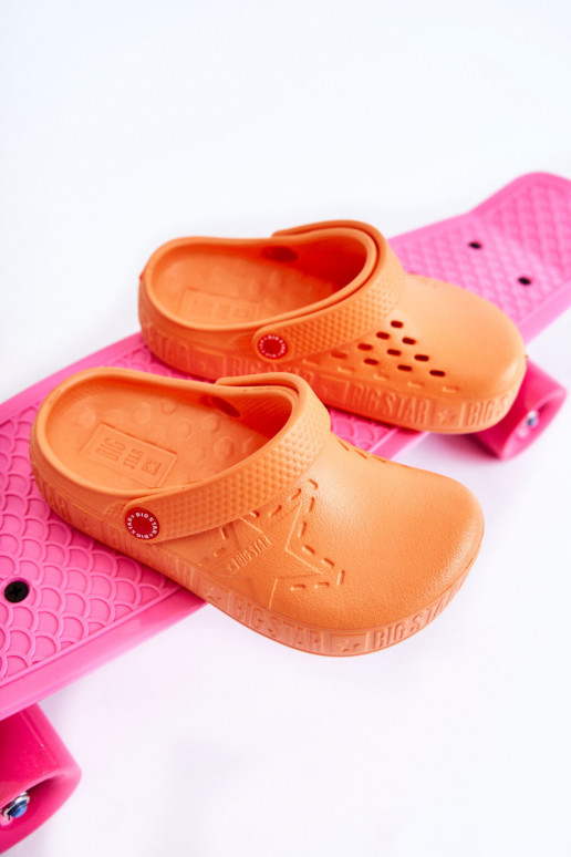 Kinderen LichtgeInicht pantoffels Crocs Big Star II375008 oranje Kinderen LichtgeInicht pantoffels Crocs Big Star II375008 oranje