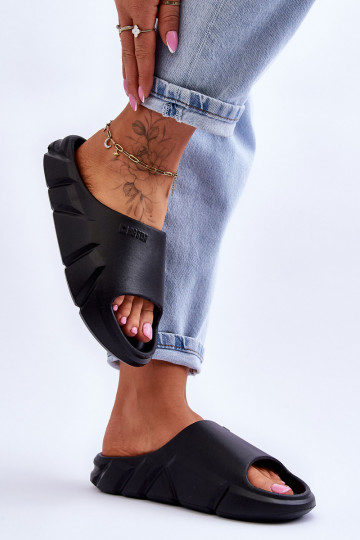 Dames slippers met schuim Big Star LL274594 zwarte kleur 2