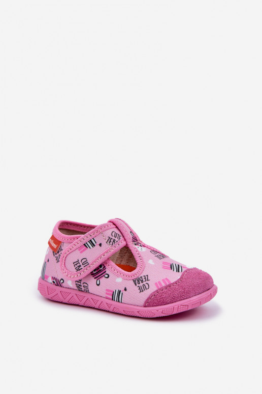 Slippers Milami Kinderen met zelfklevende bevestigingsmiddelen IN Zebry roze Jasimrra Slippers Milami Kinderen met zelfklevende bevestigingsmiddelen IN Zebry roze Jasimrra