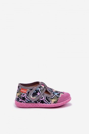 Slippers Milami Kinderen met zelfklevende bevestigingsmiddelen grijs-roze Jasimrra 2