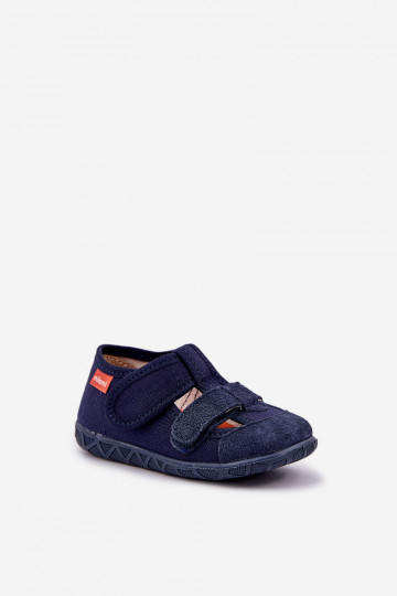 Slippers Milami Kinderen met klittenband in donkerblauw Reathiana