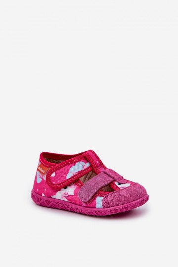 Slippers Milami Kinderen met klittenband IN Eenhoorns in roze Reathiana