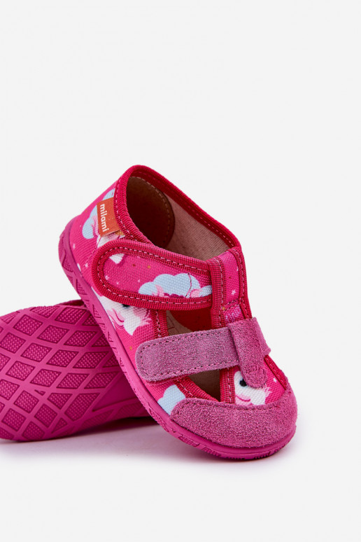 Slippers Milami Kinderen met zelfklevende bevestigingsmiddelen IN Eenhoorns roze Reathiana Slippers Milami Kinderen met zelfklevende bevestigingsmiddelen IN Eenhoorns roze Reathiana