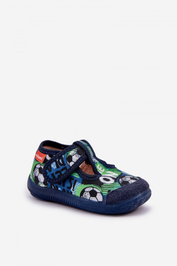 Slippers Milami Kinderen Elastyczne met zelfklevende bevestigingsmiddelen IN Ballen donkerblauIn Ambette