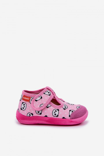 Slippers Milami Kinderen Elastyczne met zelfklevende bevestigingsmiddelen IN Pandabeer roze Ambette 2