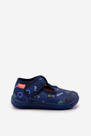 Slippers Milami Kinderen Elastyczne met zelfklevende bevestigingsmiddelen donkerblauIn Ambette 2