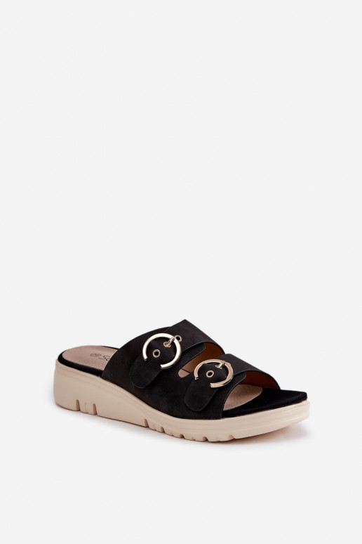 Eenvoudig Damespantoffels Op de INig met gespen zInart Hellexia Eenvoudig Damespantoffels Op de INig met gespen zInart Hellexia