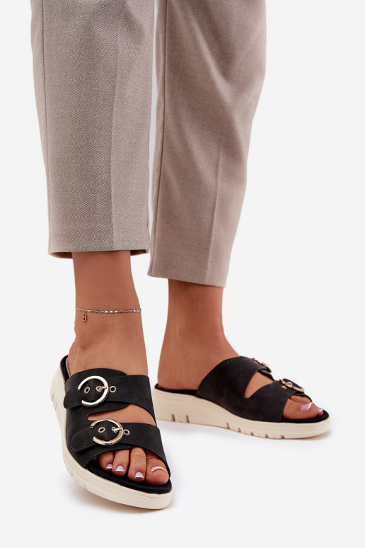 Eenvoudig Damespantoffels Op de INig met gespen zInart Hellexia Eenvoudig Damespantoffels Op de INig met gespen zInart Hellexia