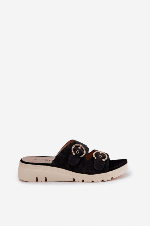 Eenvoudig Damespantoffels Op de INig met gespen zInart Hellexia Eenvoudig Damespantoffels Op de INig met gespen zInart Hellexia