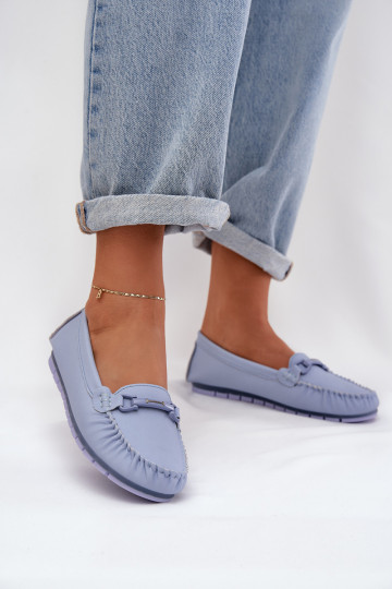 gelijk aan Leer Mocassins met ornamenten S.Barski LR51-547 blauIn 2