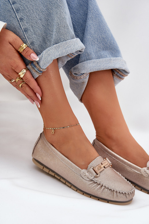 met glans gelijk aan Mocassins Gemaakt van natuurlijk leer D&A LR51-546 gouden kleur met glans gelijk aan Mocassins Gemaakt van natuurlijk leer D&A LR51-546 gouden kleur