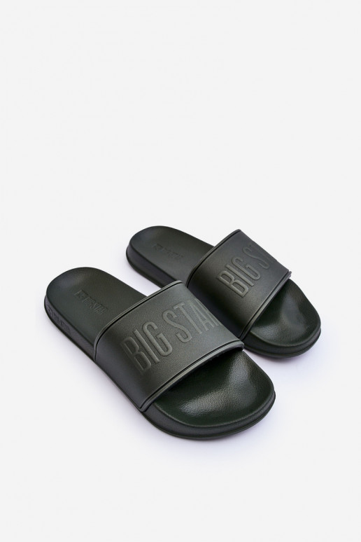 LichtgeInicht teenslippers van schuim Het heeftnnen Big Star MM174324 kaki kleuren