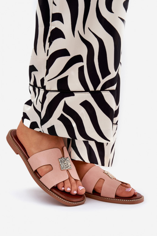 gelijk aan Slippers Met uitsparingen En Decoratie roze Bohalis