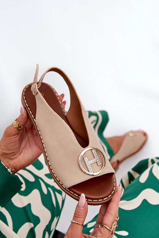 gelijk aan Elegante stijl sandalen met ornamenten beige Iseliria gelijk aan Elegante stijl sandalen met ornamenten beige Iseliria