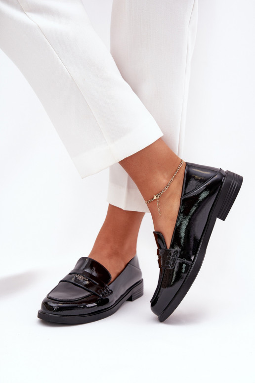 Elegante stijl Gelakte mocassins Dames Z Opturalnej Skóry Vinceza 18100 zInart