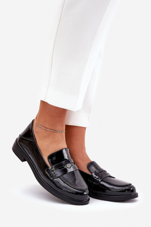 Elegante stijl Gelakte mocassins Dames Z Opturalnej Skóry Vinceza 18100 zInart