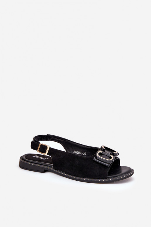 Platte sandalen met ornamenten van eco-suèdeoIne zInart Lilria