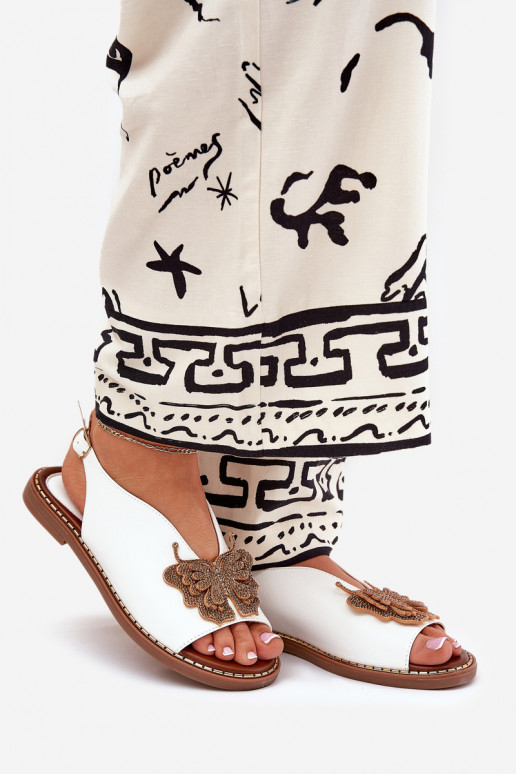 Dames sandalen met brede hakken met ornamenten Initte kleur Setorina