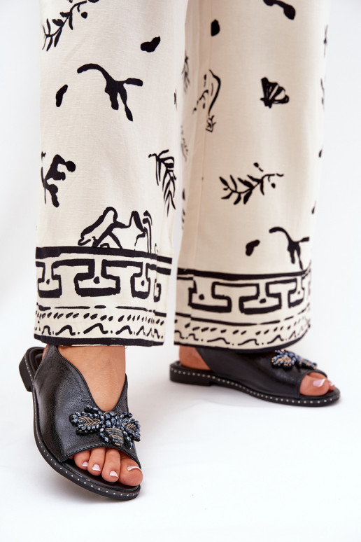 met glans Dames sandalen met ornamenten gelijk aan zInart Russona