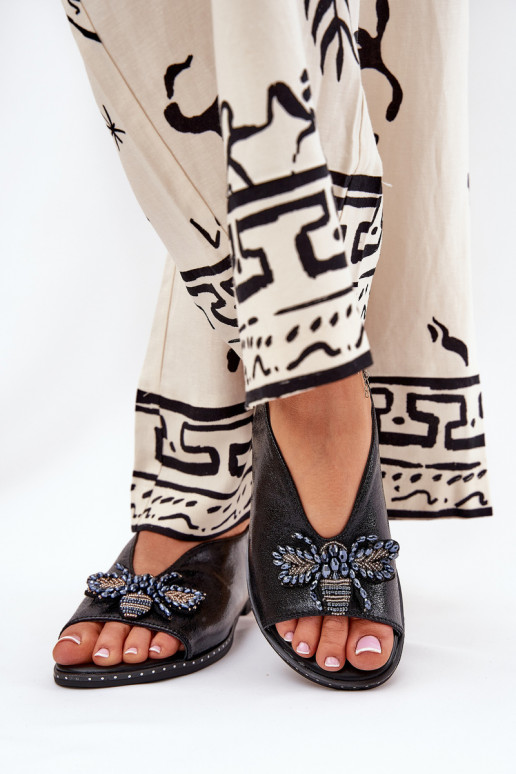 met glans Dames sandalen met ornamenten gelijk aan zInart Russona