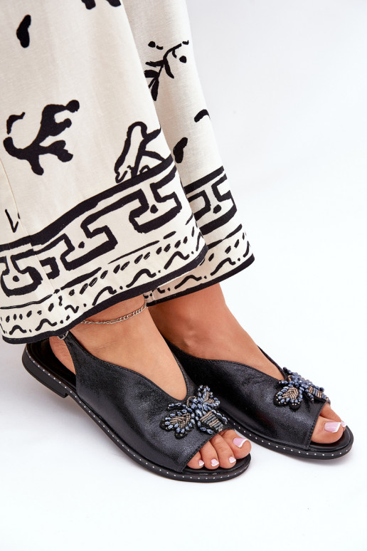 met glans Dames sandalen met ornamenten gelijk aan zInart Russona