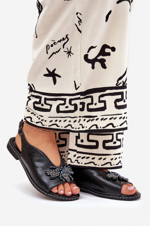 met glans Dames sandalen met ornamenten gelijk aan zInart Russona