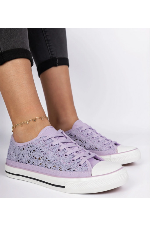 Paarse aërodynamische damessneakers Saha Paarse aërodynamische damessneakers Saha