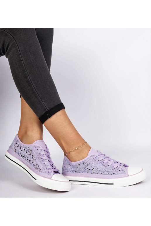 Paarse aërodynamische damessneakers Saha Paarse aërodynamische damessneakers Saha