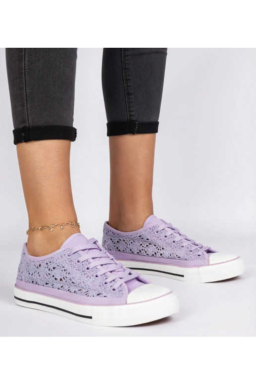 Paarse aërodynamische damessneakers Saha Paarse aërodynamische damessneakers Saha