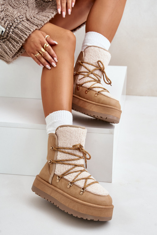 Dames sneeuwlaarzen met platform en...