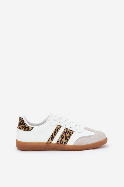 Laag Sneakers model schoenen Dames van ecoleer met luipaardbontpatronen Initte kleur Nonalorin Laag Sneakers model schoenen Dames van ecoleer met luipaardbontpatronen Initte kleur Nonalorin