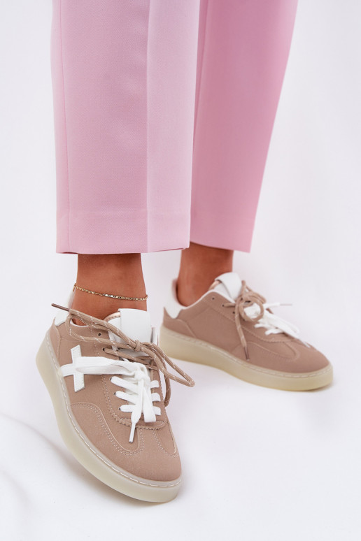 Laag sportschoenen Dames beige Zelevelis Laag sportschoenen Dames beige Zelevelis