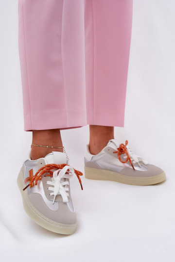 Lage sportieve schoenen dames in witte kleur Zelevelis