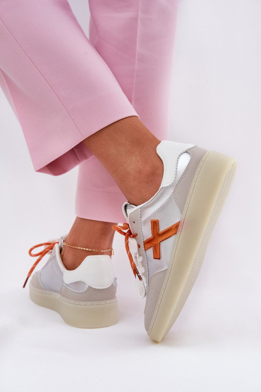 Laag sportschoenen Dames zilvere kleur Zelevelis Laag sportschoenen Dames zilvere kleur Zelevelis