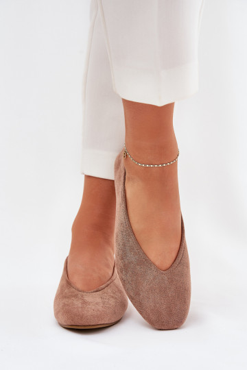 Het klassieke model Ballerinas Z van eco-suèdeu kaki kleuren Osallin