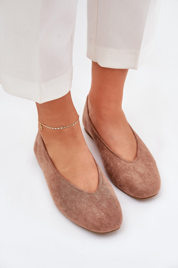 Het klassieke model Ballerinas Z van eco-suèdeu kaki kleuren Osallin 2
