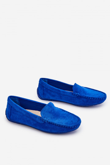 Suede mokassins Dames blauwe kleur Morreno