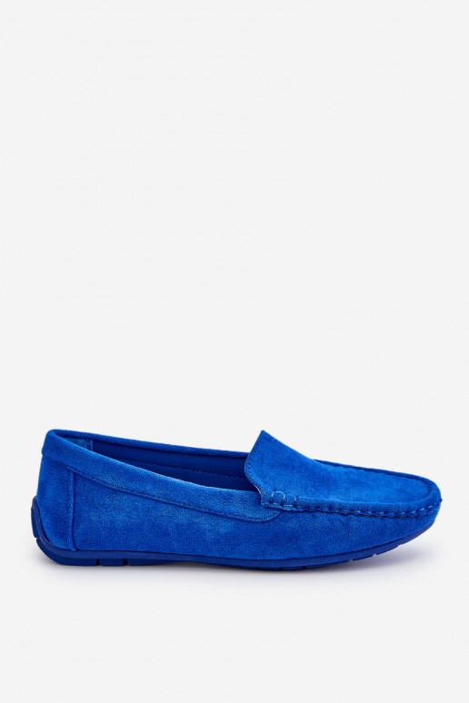 Suède mocassins Dames blauIn Morreno