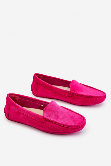 Suede mokassins Dames roze kleur Morreno