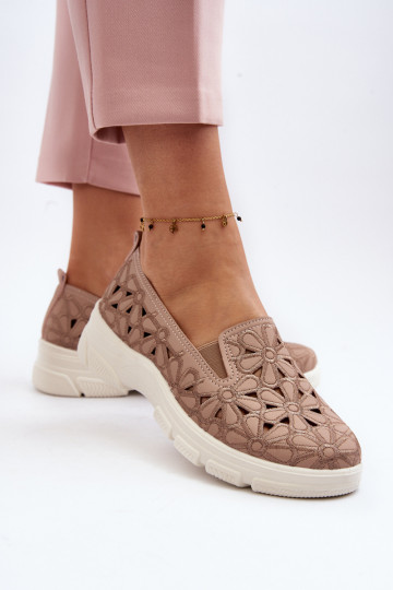 met elementen van opengeInerkt schoenen Dames roze Emilei