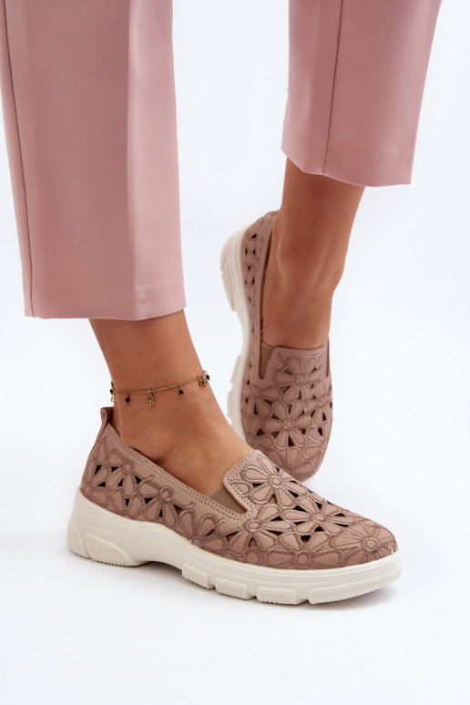 met elementen van opengeInerkt schoenen Dames roze Emilei