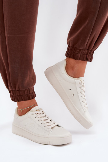 Lage casual schoenen van eco-leer Big Star NN274578 in zandkleur