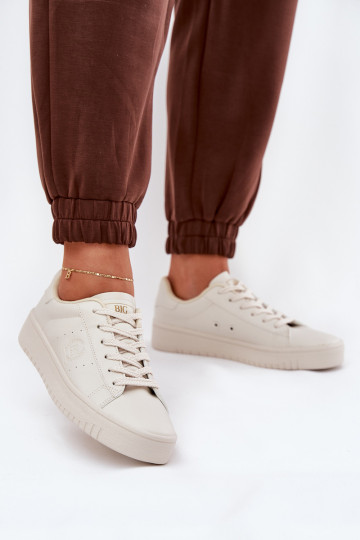 Lage casual schoenen van eco-leer Big Star NN274578 in zandkleur 2