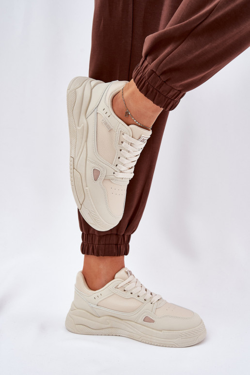 Dames Sneakers model schoenen Big Star NN274668 beige Dames Sneakers model schoenen Big Star NN274668 beige